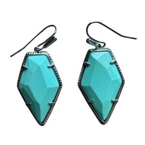 Kendra Scott Blue Magnesite Tessa Earrings Silver